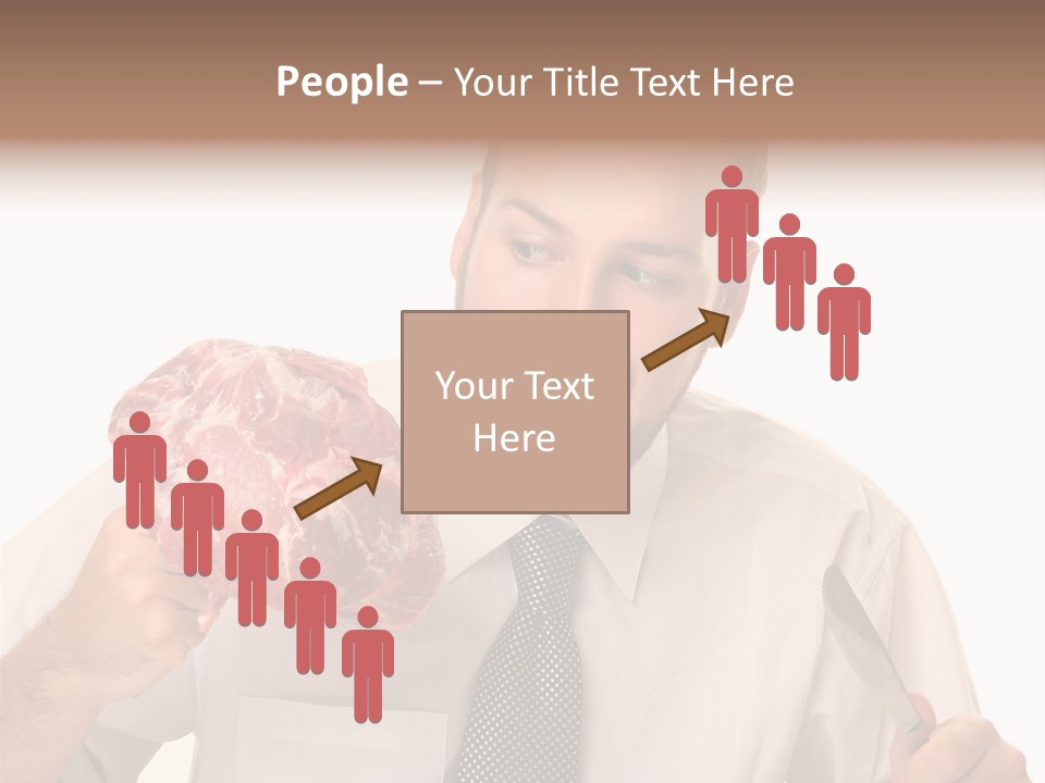 Beef Bite Human PowerPoint Template
