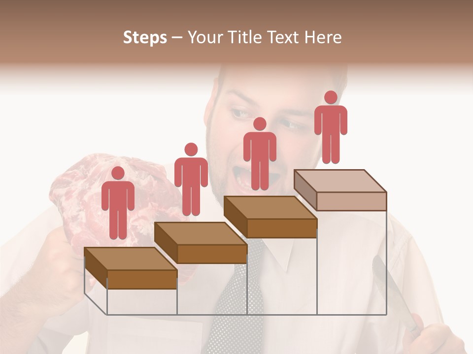 Beef Bite Human PowerPoint Template