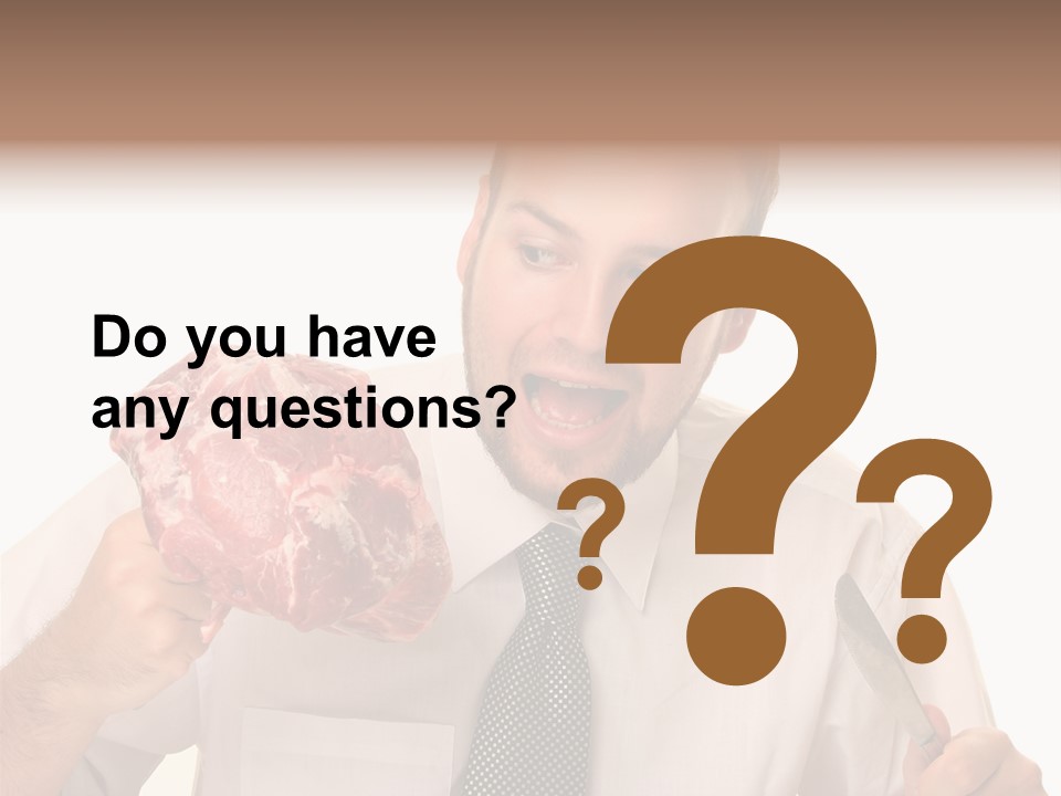 Beef Bite Human PowerPoint Template