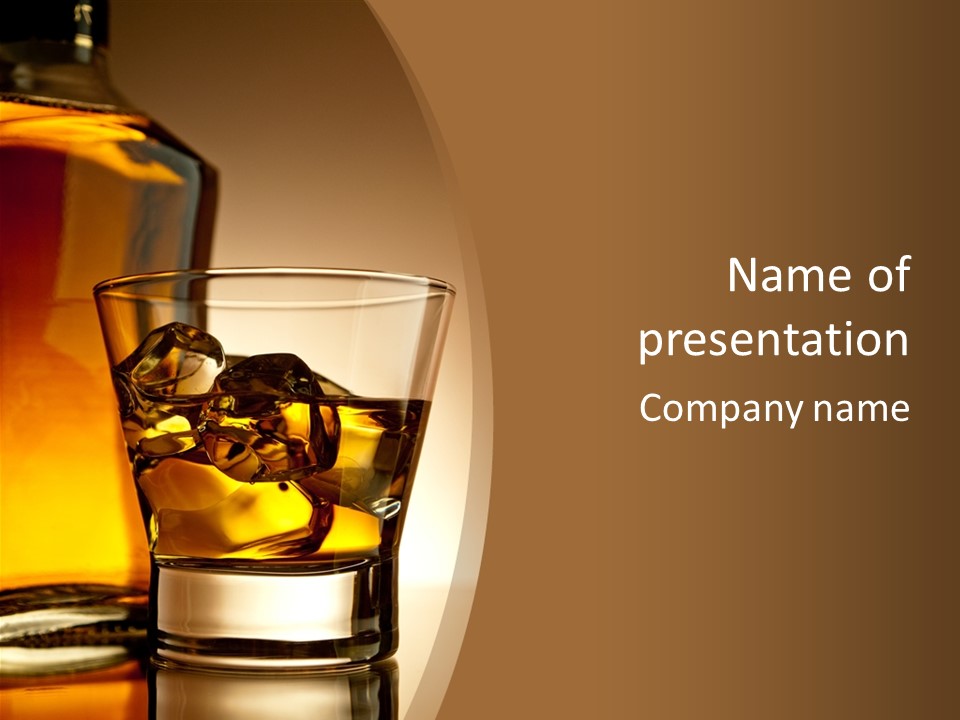 Liquor Drunk Cube PowerPoint Template