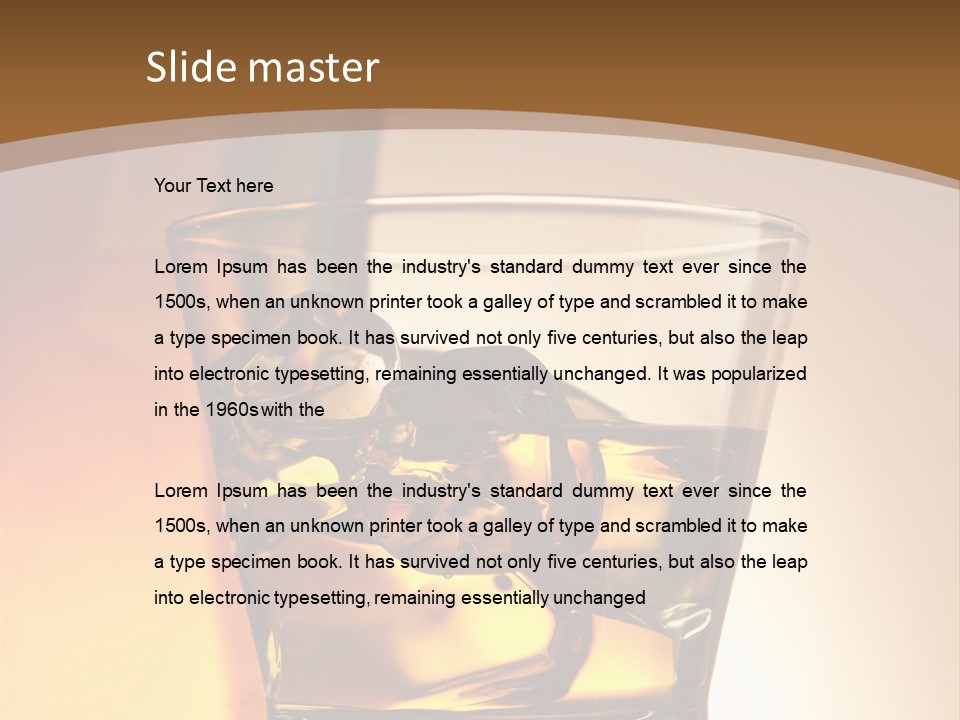 Liquor Drunk Cube PowerPoint Template