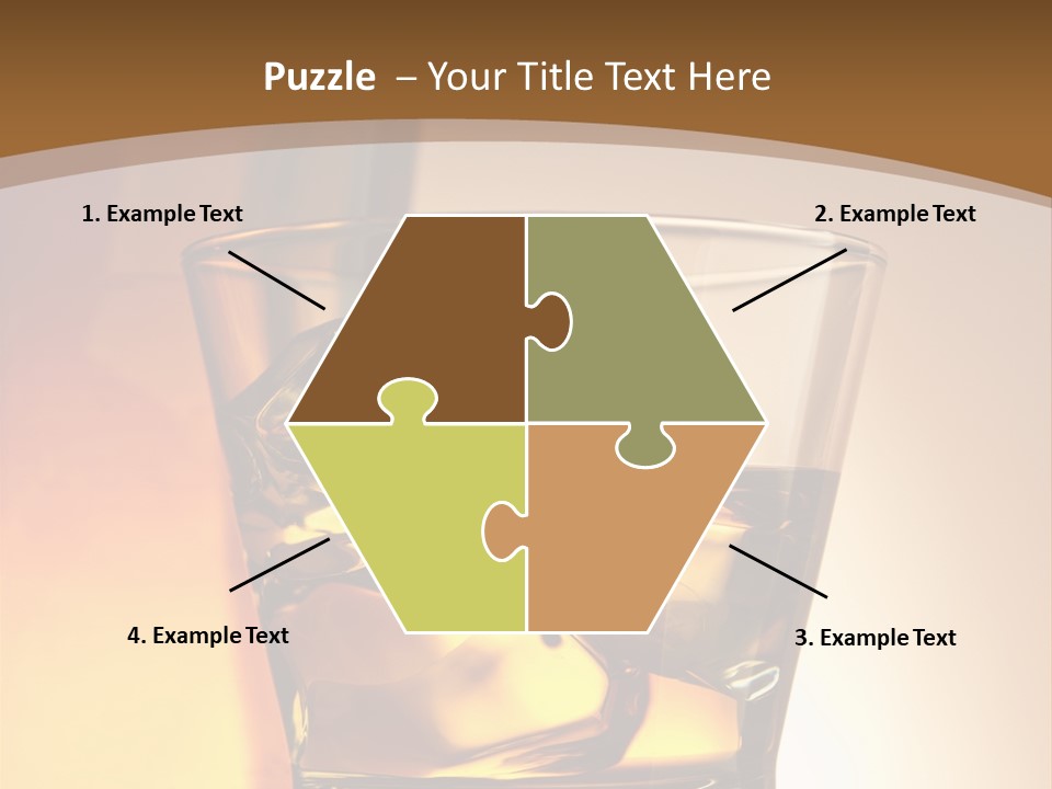 Liquor Drunk Cube PowerPoint Template