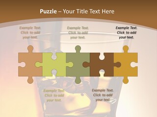 Liquor Drunk Cube PowerPoint Template