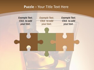 Liquor Drunk Cube PowerPoint Template