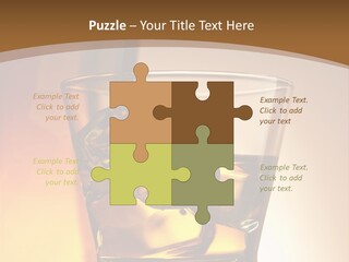Liquor Drunk Cube PowerPoint Template