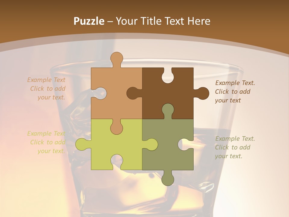 Liquor Drunk Cube PowerPoint Template