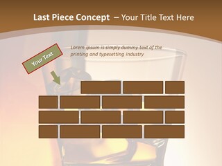 Liquor Drunk Cube PowerPoint Template