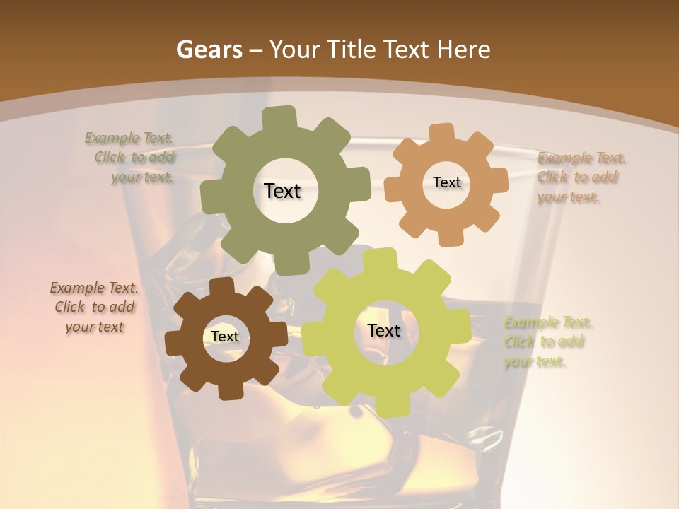 Liquor Drunk Cube PowerPoint Template