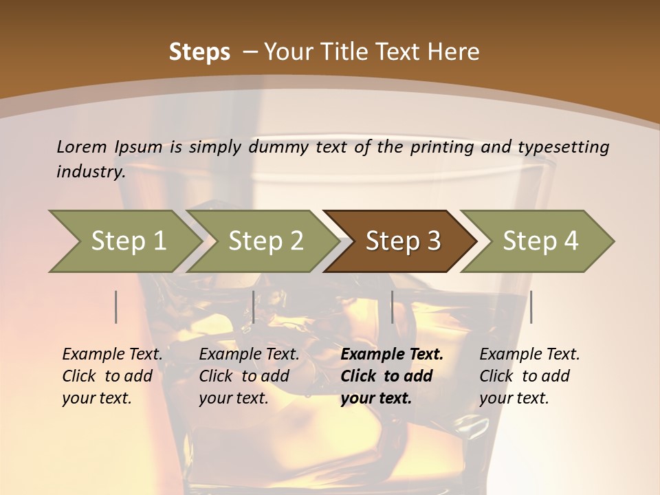 Liquor Drunk Cube PowerPoint Template