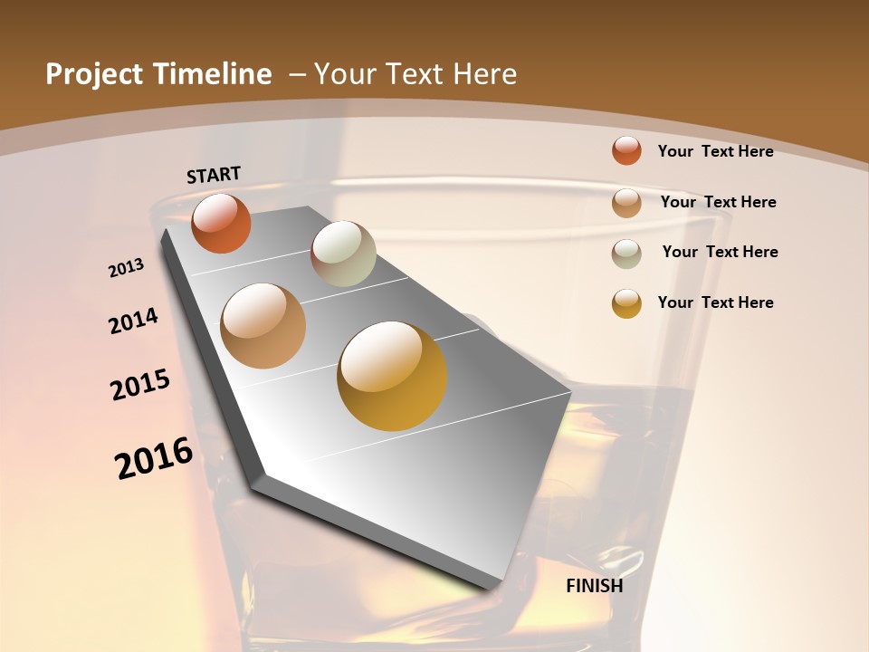 Liquor Drunk Cube PowerPoint Template