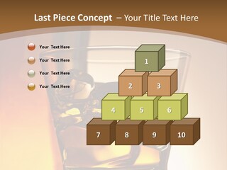Liquor Drunk Cube PowerPoint Template