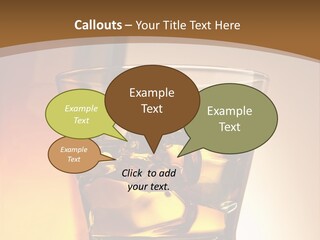 Liquor Drunk Cube PowerPoint Template