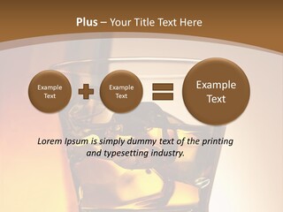Liquor Drunk Cube PowerPoint Template