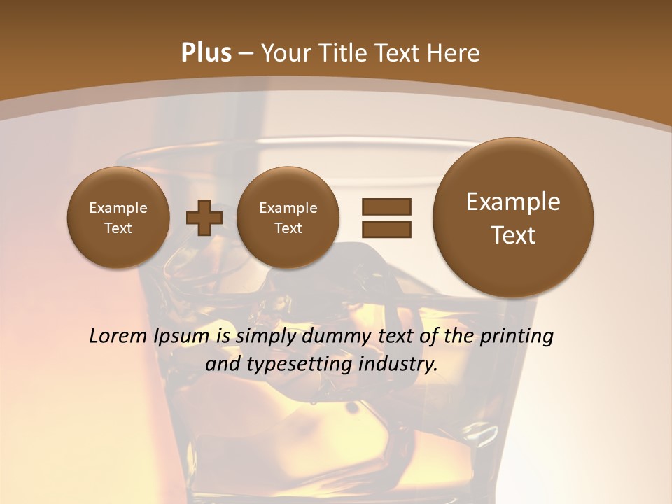 Liquor Drunk Cube PowerPoint Template
