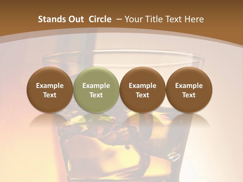 Liquor Drunk Cube PowerPoint Template