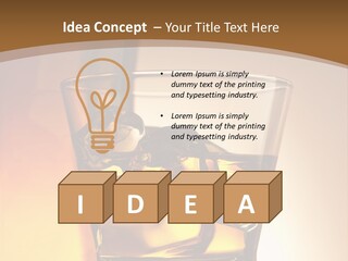 Liquor Drunk Cube PowerPoint Template