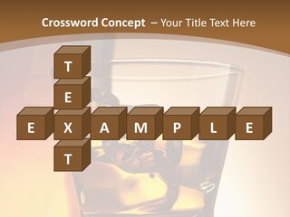 Liquor Drunk Cube PowerPoint Template