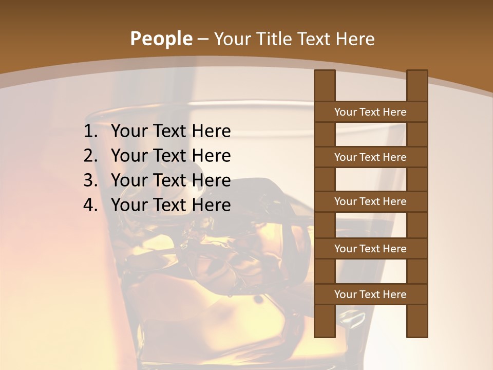 Liquor Drunk Cube PowerPoint Template