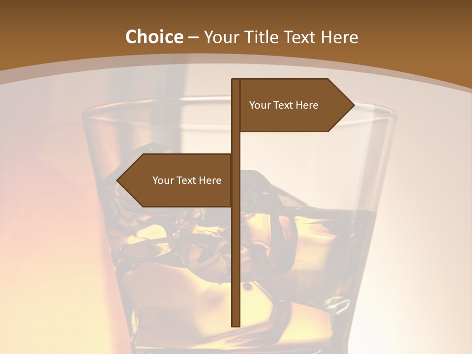 Liquor Drunk Cube PowerPoint Template