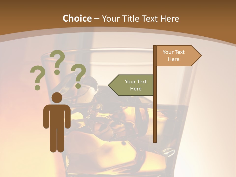 Liquor Drunk Cube PowerPoint Template