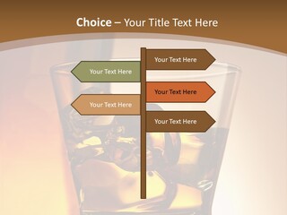 Liquor Drunk Cube PowerPoint Template