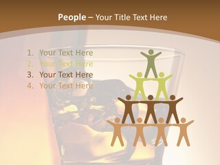 Liquor Drunk Cube PowerPoint Template