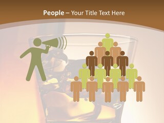 Liquor Drunk Cube PowerPoint Template