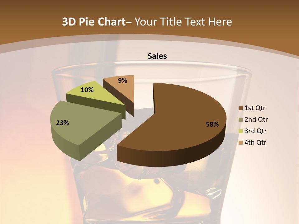 Liquor Drunk Cube PowerPoint Template