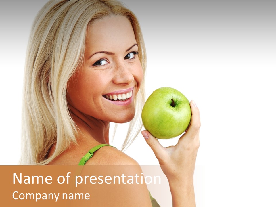 Vitamins People Beautiful PowerPoint Template