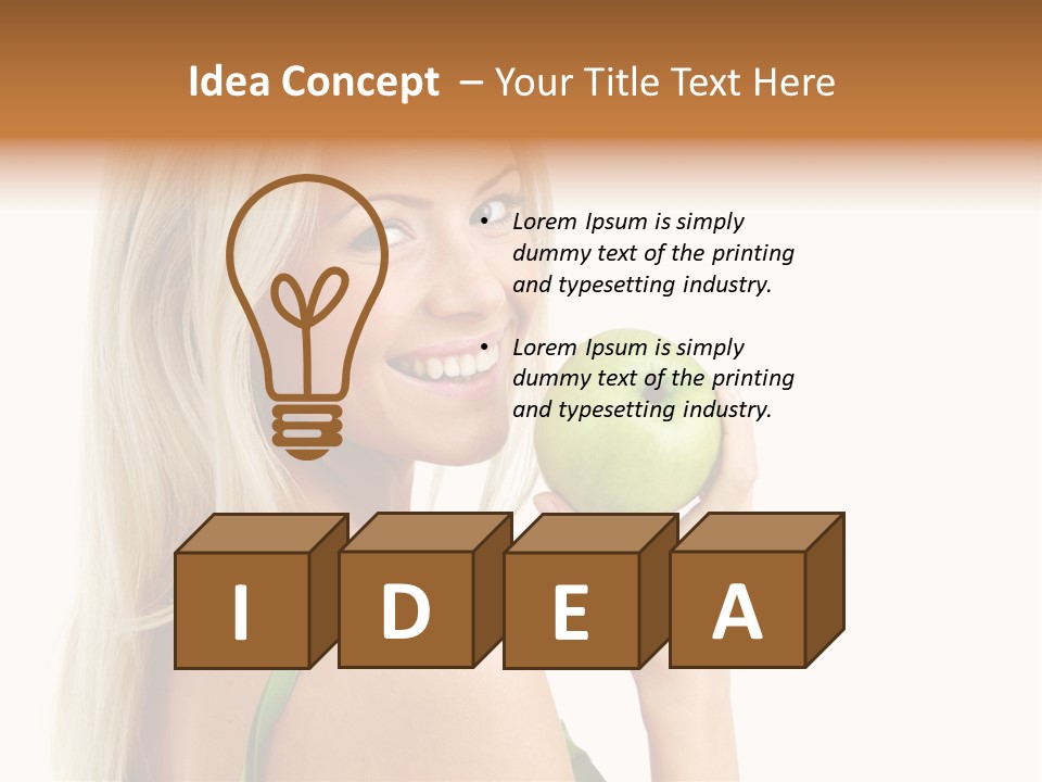 Vitamins People Beautiful PowerPoint Template