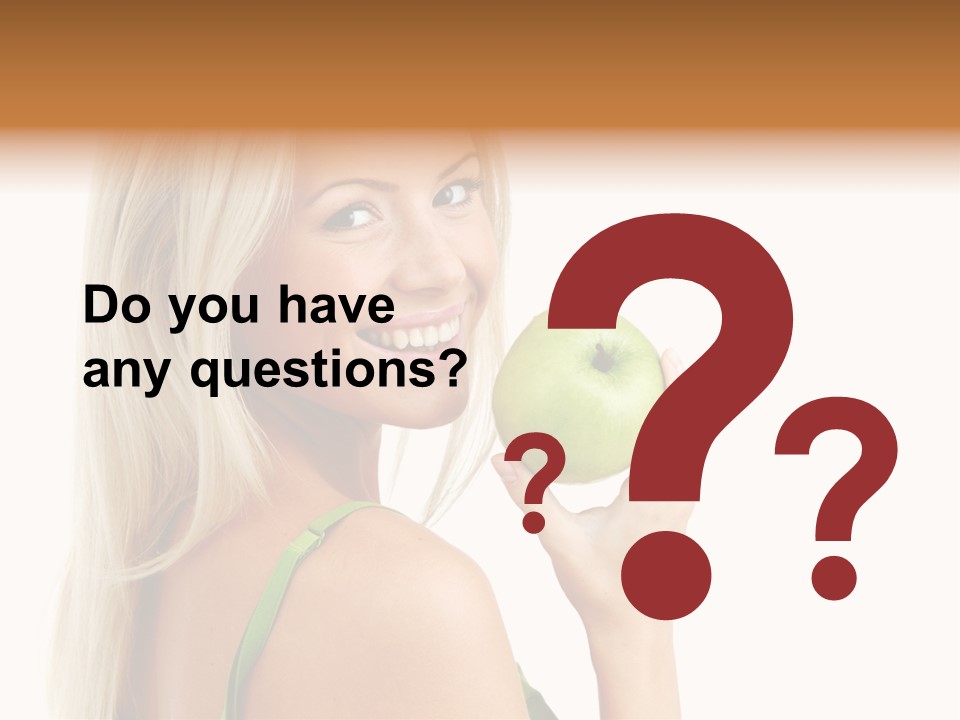 Vitamins People Beautiful PowerPoint Template