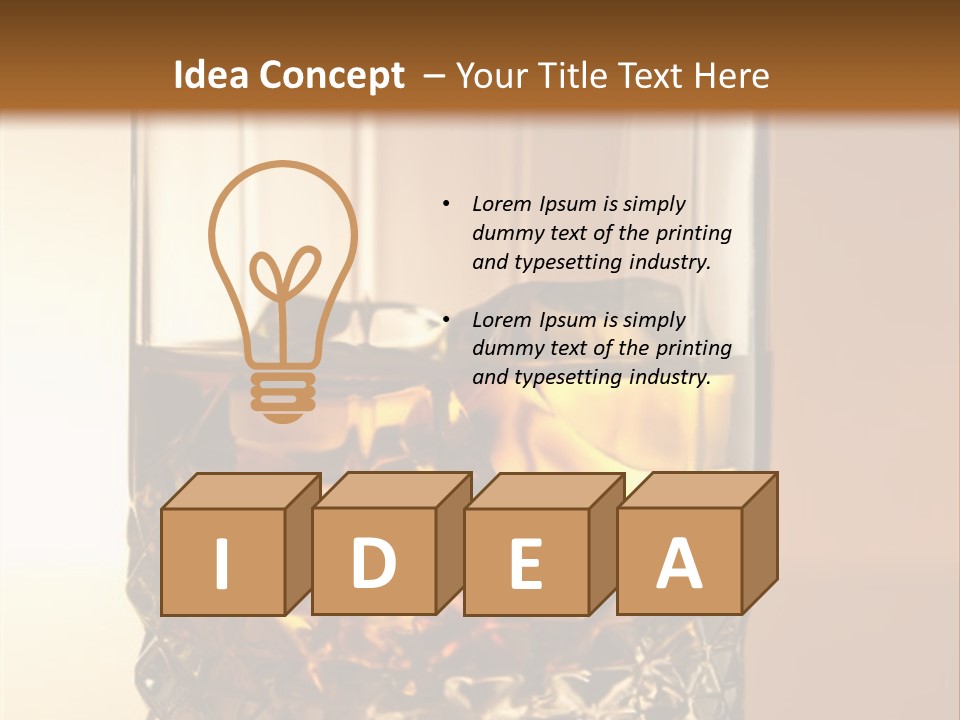 Liquor On The Rocks Bar PowerPoint Template