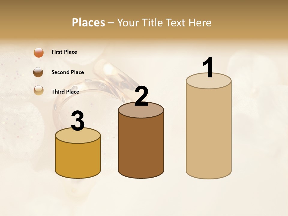 Golden Wedding Background Flowers PowerPoint Template