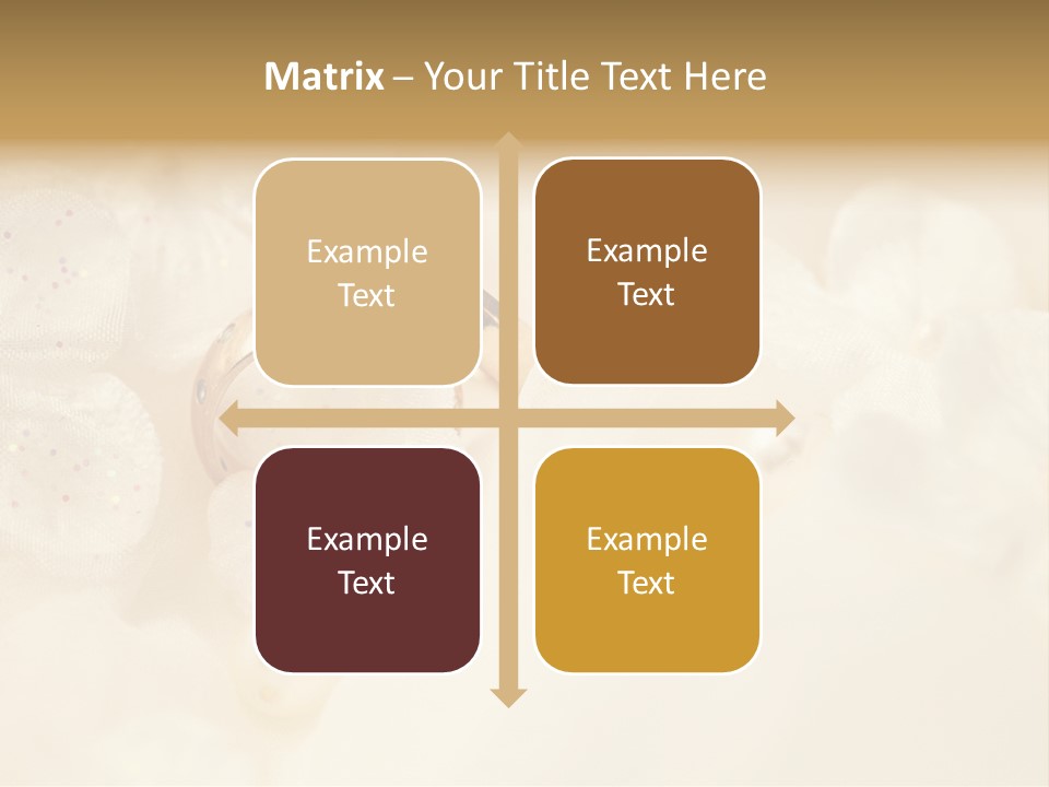 Golden Wedding Background Flowers PowerPoint Template