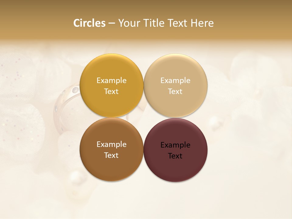 Golden Wedding Background Flowers PowerPoint Template