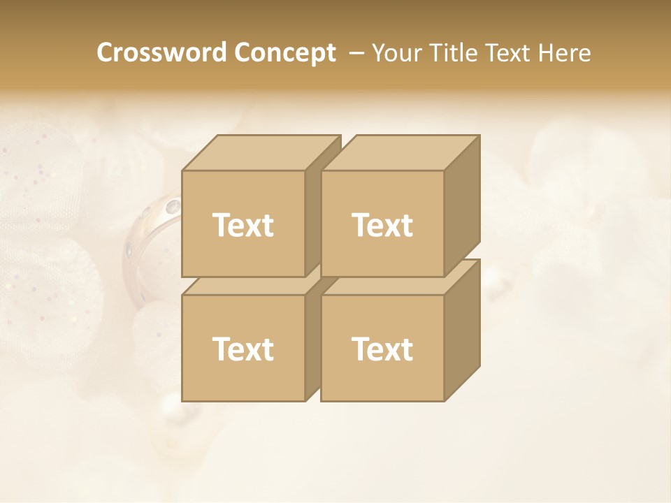 Golden Wedding Background Flowers PowerPoint Template