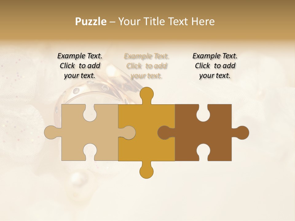 Golden Wedding Background Flowers PowerPoint Template