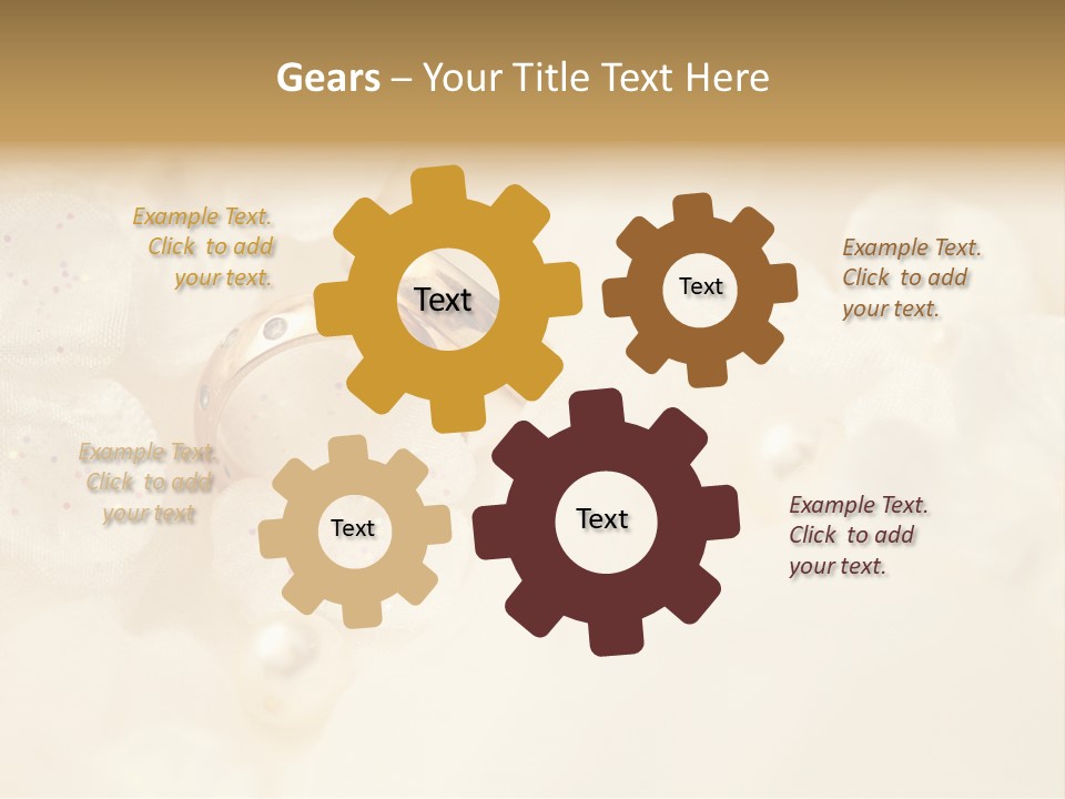 Golden Wedding Background Flowers PowerPoint Template