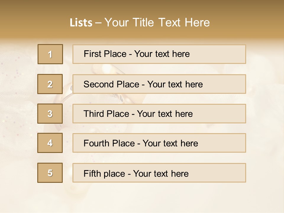 Golden Wedding Background Flowers PowerPoint Template