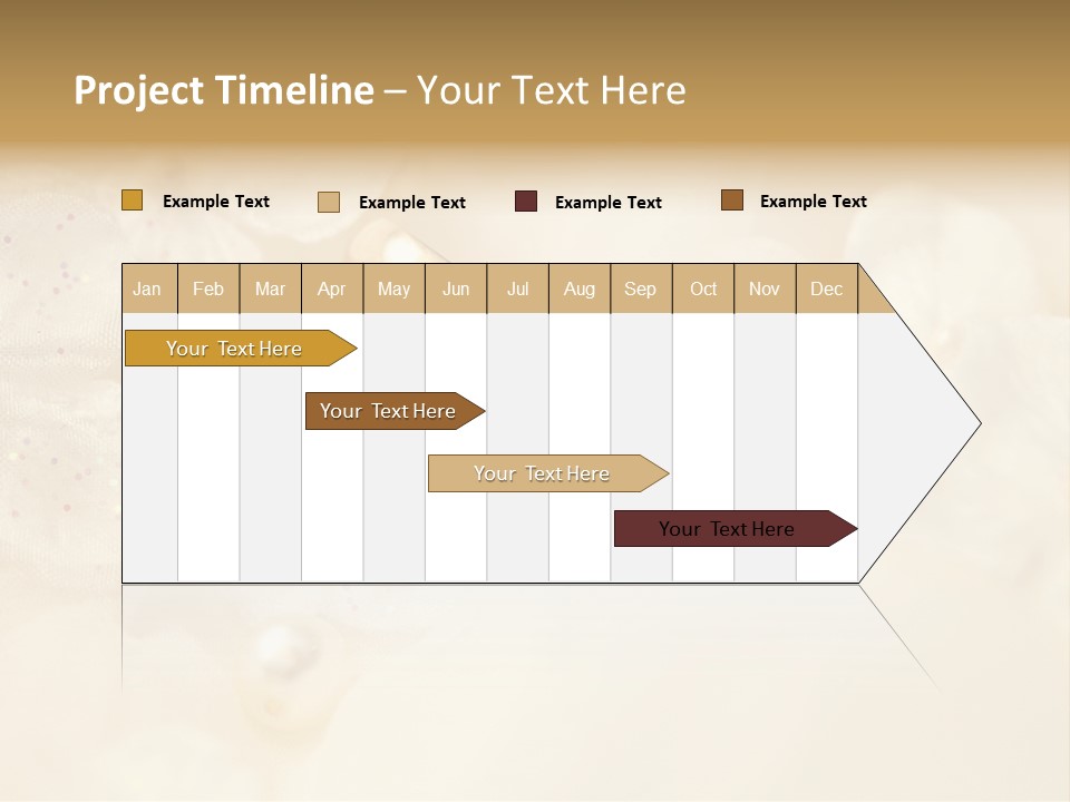 Golden Wedding Background Flowers PowerPoint Template