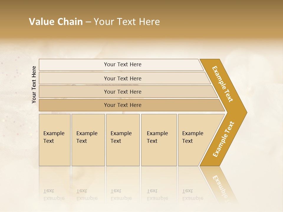 Golden Wedding Background Flowers PowerPoint Template