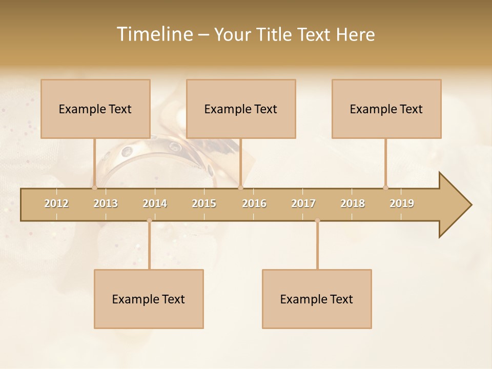 Golden Wedding Background Flowers PowerPoint Template