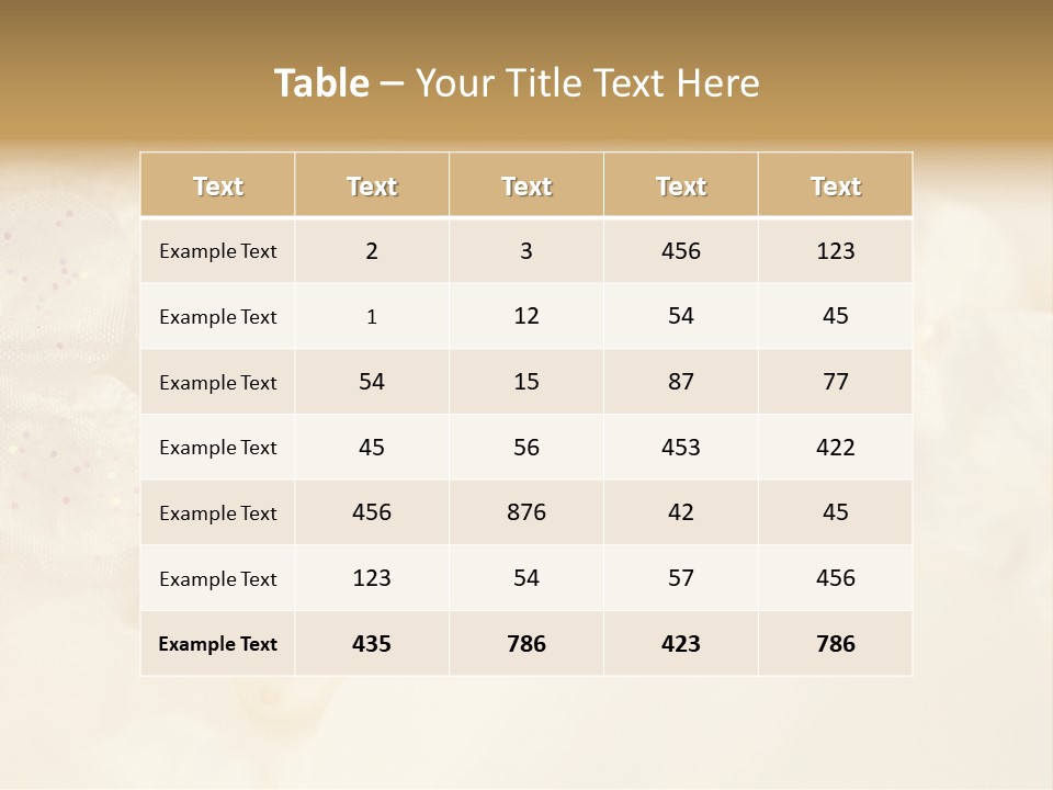 Golden Wedding Background Flowers PowerPoint Template