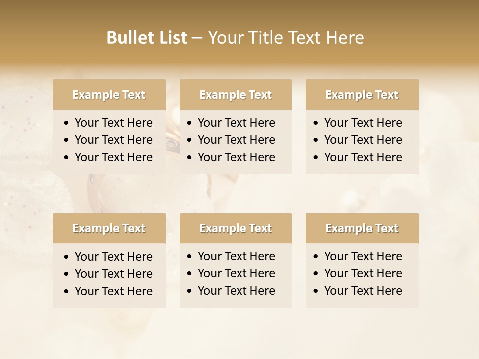 Golden Wedding Background Flowers PowerPoint Template