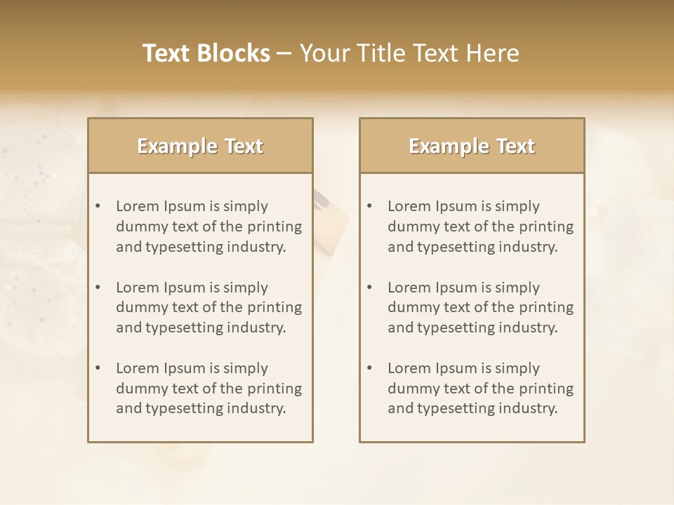 Golden Wedding Background Flowers PowerPoint Template