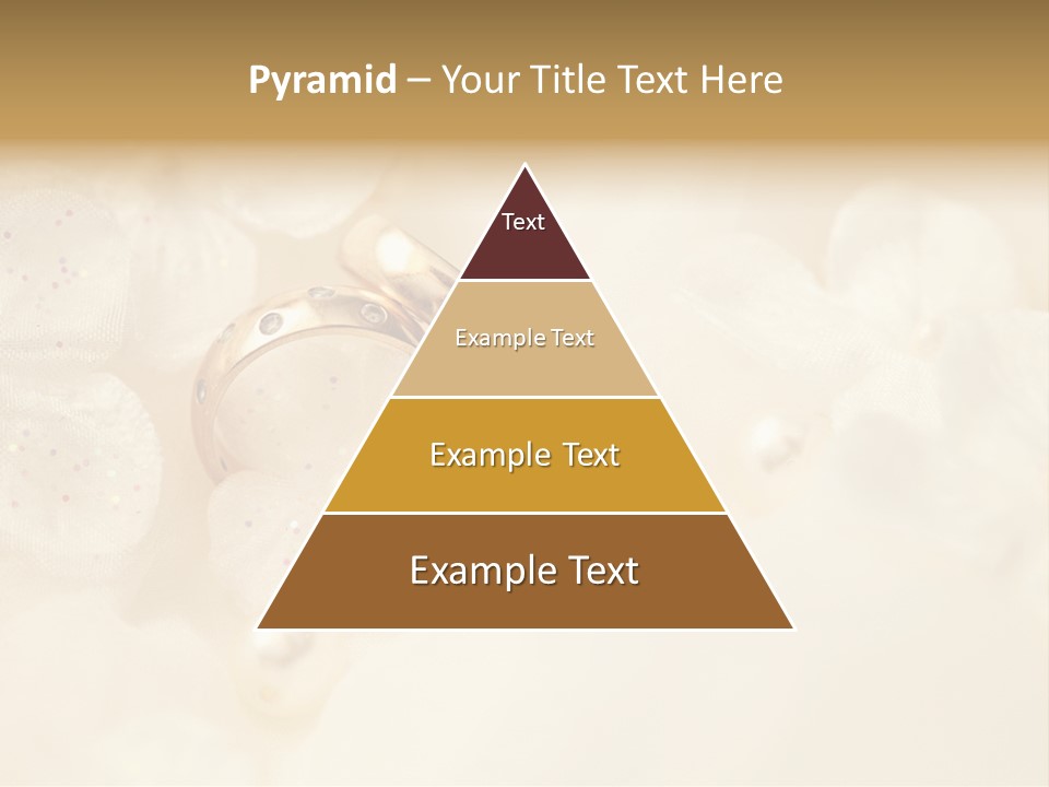 Golden Wedding Background Flowers PowerPoint Template