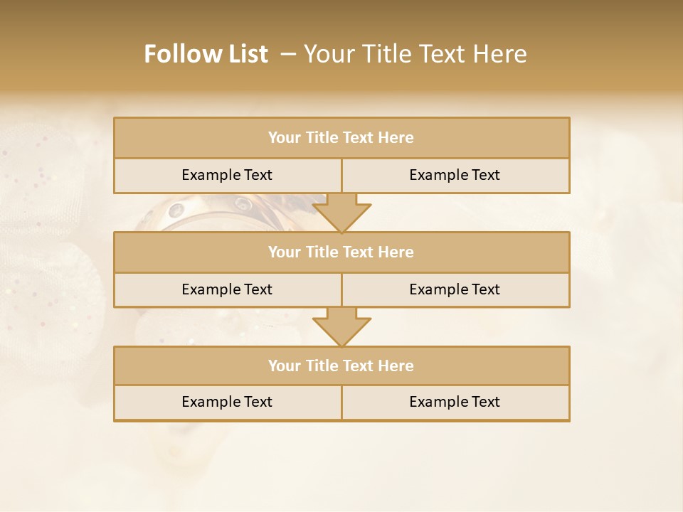 Golden Wedding Background Flowers PowerPoint Template