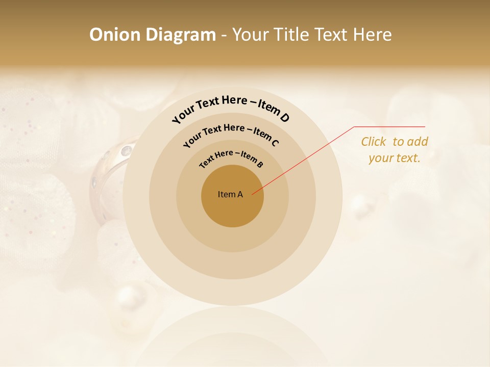 Golden Wedding Background Flowers PowerPoint Template