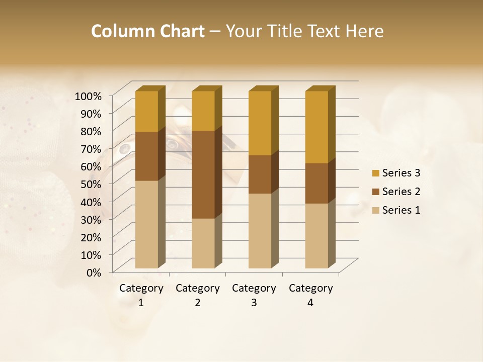 Golden Wedding Background Flowers PowerPoint Template