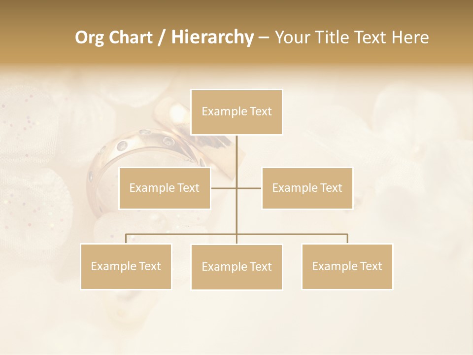 Golden Wedding Background Flowers PowerPoint Template